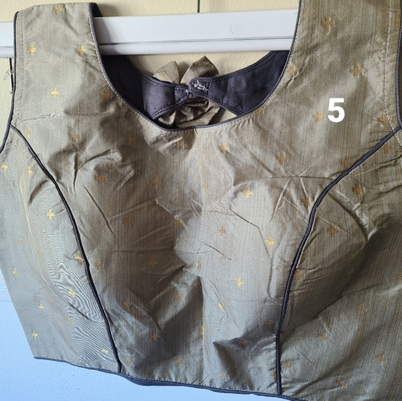 NEW boutique banarasi silk ready made saree /lehenga  blouses - Picture 8 of 12